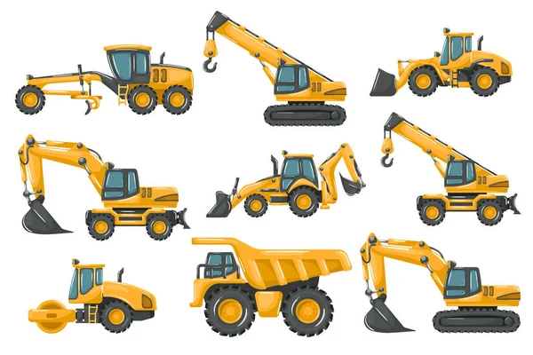 Heavy Machinery Stage Background Telescopic Crane Used Construction Industry — Stockvector