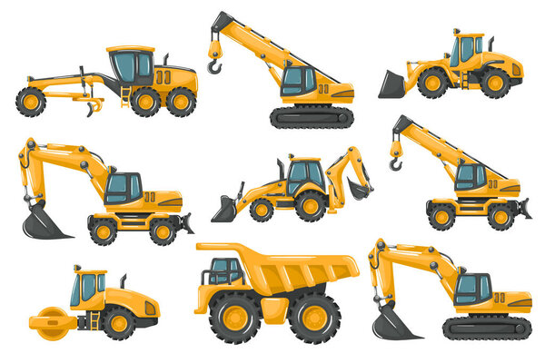 Heavy machinery stage background of telescopic crane used in the construction industry