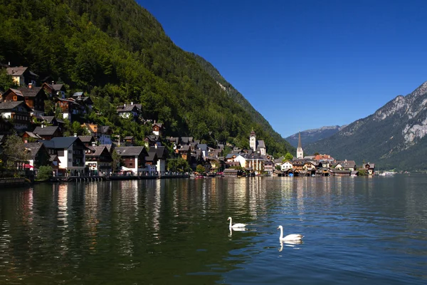 Vila de Hallstatt, Salzkammergut — Fotografia de Stock