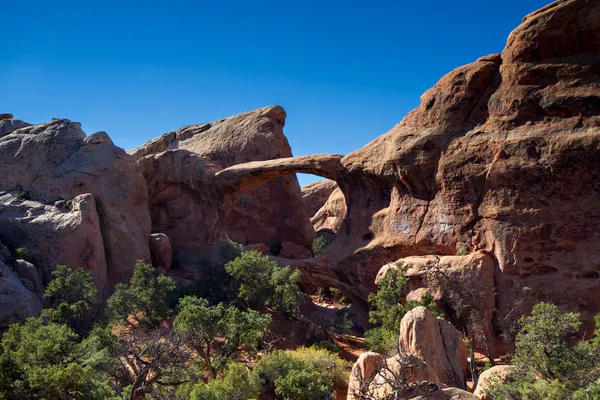 Double O Arch, Parque Nacional dos Arcos — Fotografia de Stock