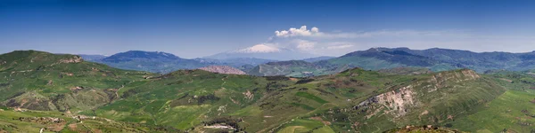 Panorama of the sicilian hillscape — Stock Photo, Image
