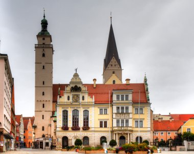 Belediye Binası ve pazar kiliseye Ingolstadt of