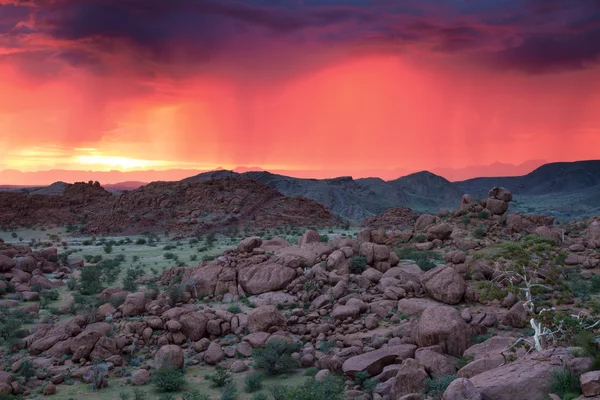 Gewitter bei Sonnenuntergang im Damaraland — Stockfoto