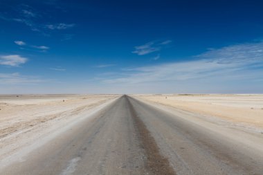 skeleton coast çölde tuz yola