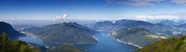balkon, İtalya - lugano Gölü Panoraması