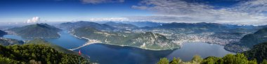 balkon, İtalya - lugano Gölü Panoraması