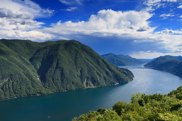 Monte Bre - Lookout over Lake Lugano — Stock Photo, Image