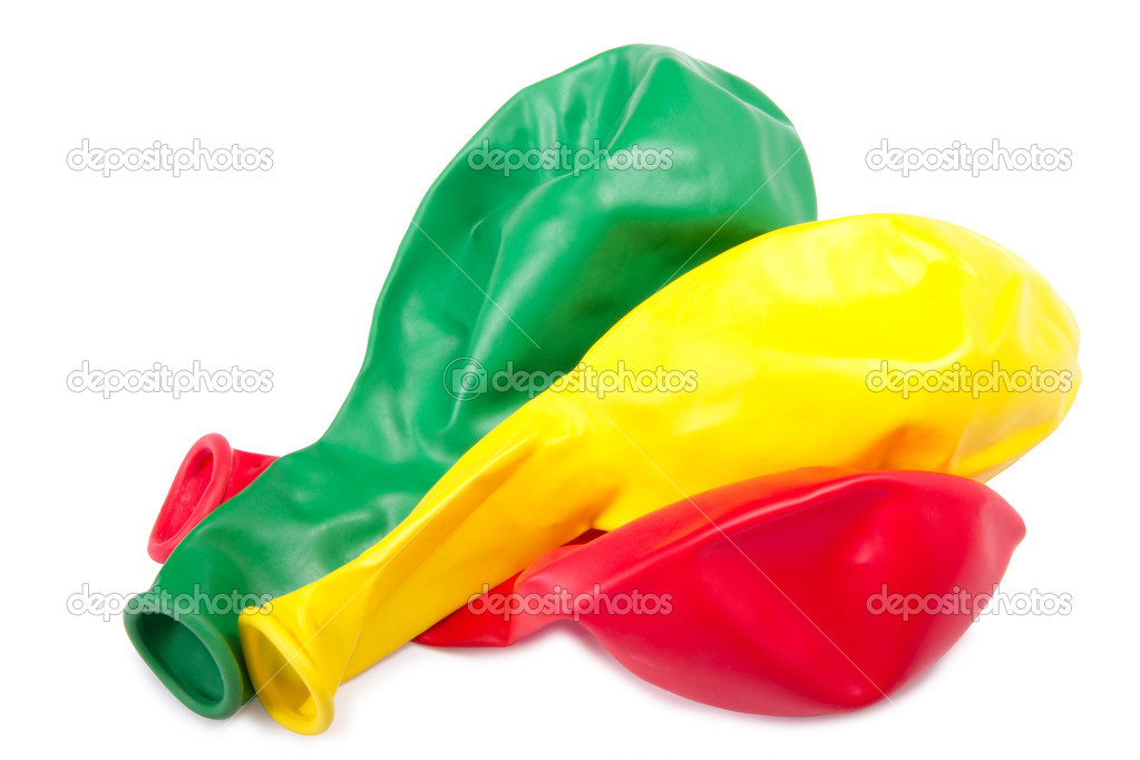 Three deflated balloon