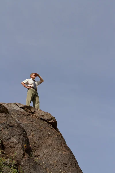 Hombre de negocios en la cima — Foto de Stock