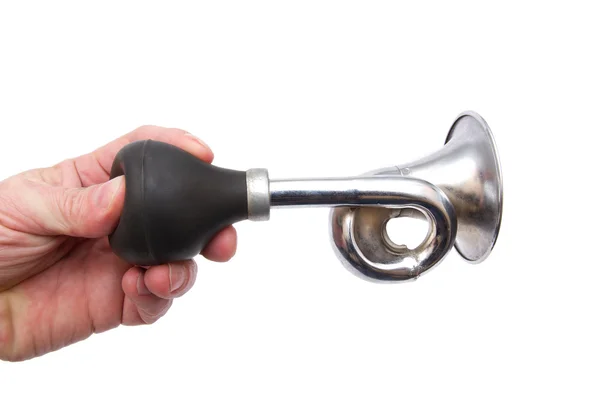 Hand med ett horn — Stockfoto