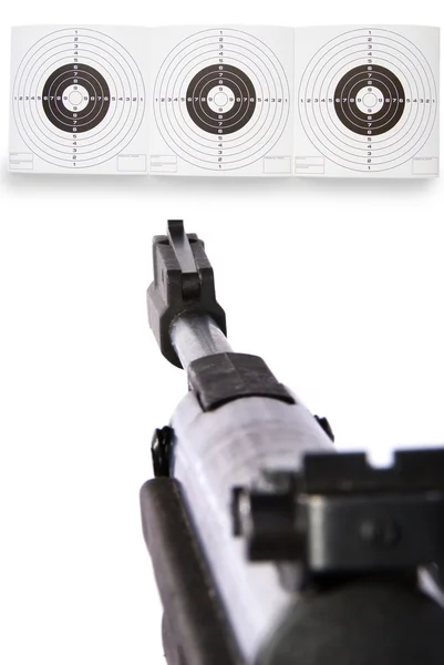 ターゲット上の銃の視力 — ストック写真