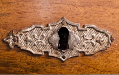 bir anahtar deliği closeup