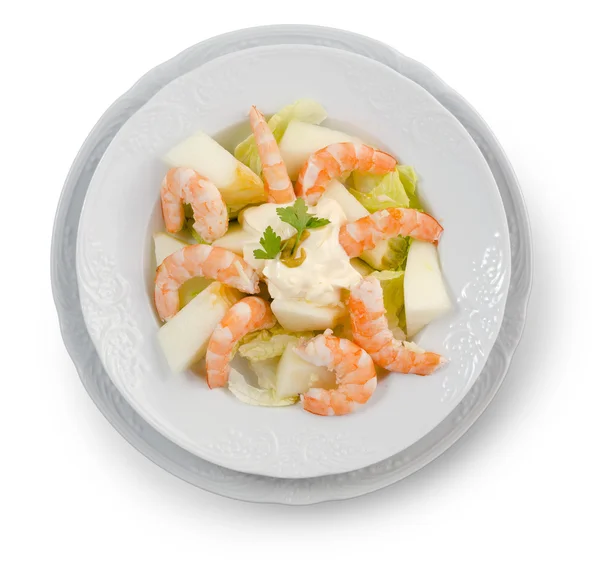 karides salatası. Beyaz