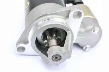 Starter motor on an isolated background clipart