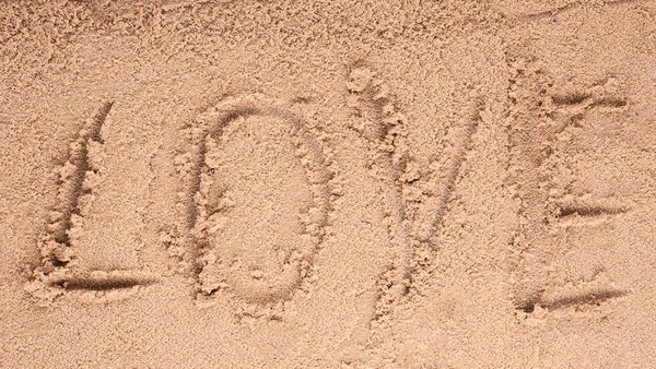 Kuma yazılmış aşk mesajı — Stok fotoğraf