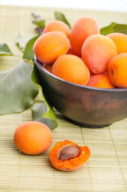 Kayısı ile izole yaprak yeşil