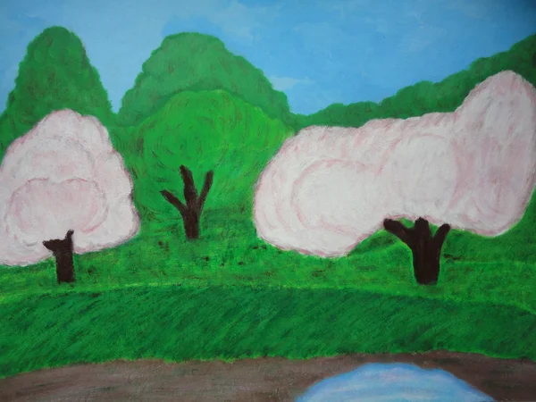 Painting nature spring