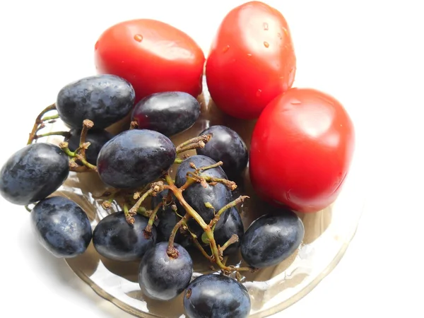 Groente en fruit op de witte achtergrondkleur — Stockfoto