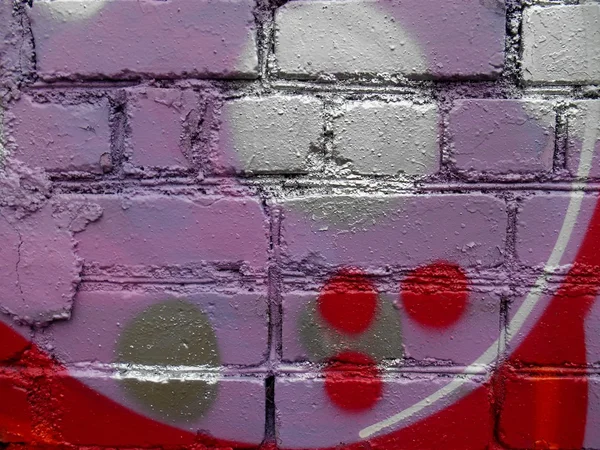 Graffiti sur un fond de mur de briques — Photo