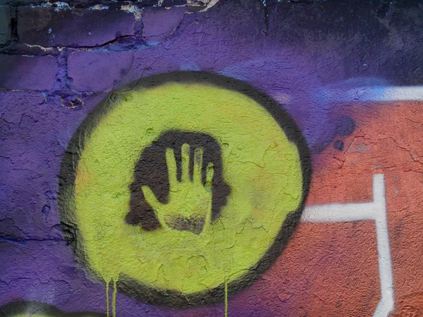 Graffiti hand background — Stock Photo, Image