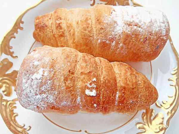 Cakes rolls on a plate — Stock Photo, Image