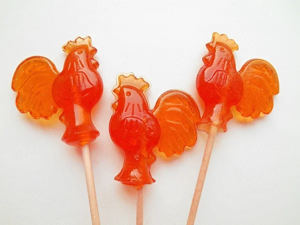 ? andy lollies op een stok pik Stockfoto