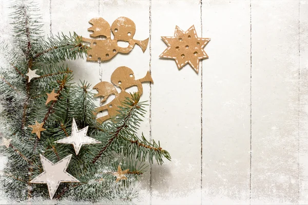 Christmas decorations on christmas tree — Stock Photo, Image