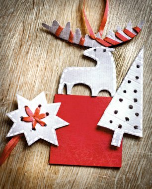 grunge arka plan üzerinde Noel dekorasyon