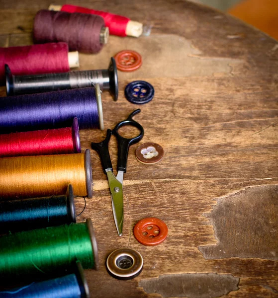 Old sewing accessories — Stock Photo, Image