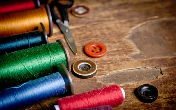 Old sewing accessories — Stock Photo, Image