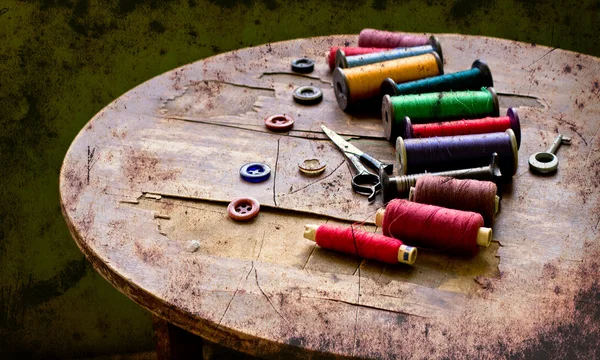 Oude naaien accessoires — Stockfoto