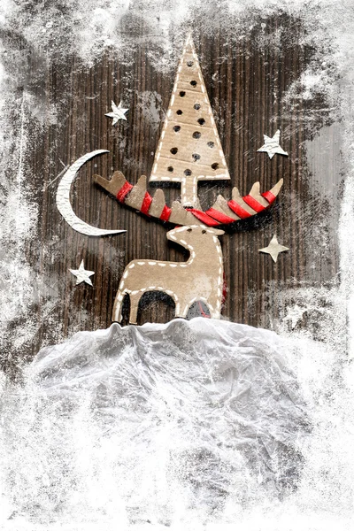 Christmas decoration over grunge background — Stock Photo, Image