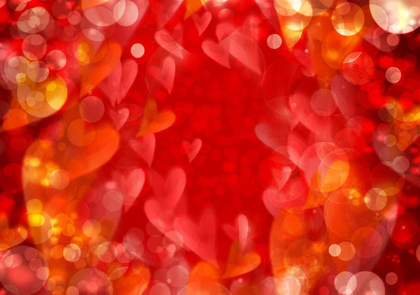 Red valentine hearts abstract background — Stock Photo, Image