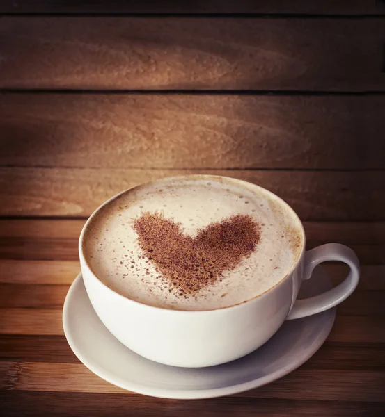 Tazza di caffè con cuore — Foto Stock