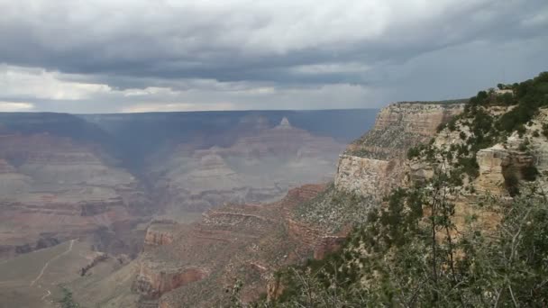 Giornata tempestosa sul Grand Canyon — Video Stock