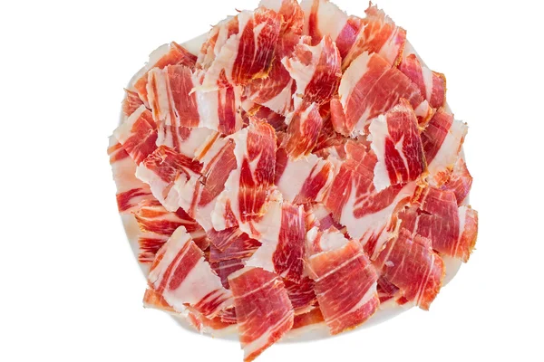 Jabugo ham plate closeup — Stock Photo, Image