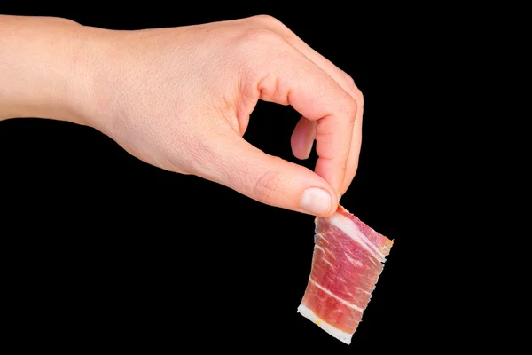 Plukken serrano ham — Stockfoto