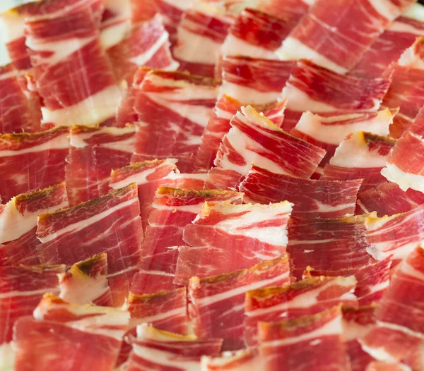 Jabugo ham plate tapas — Stock Photo, Image