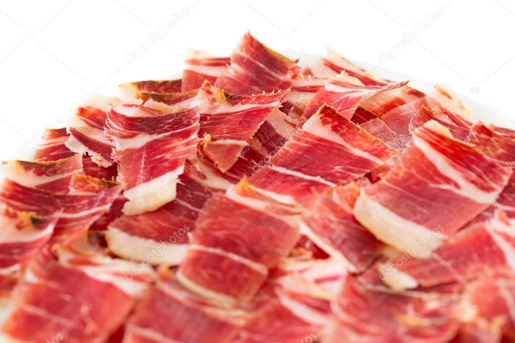 Dry-cured ham slices