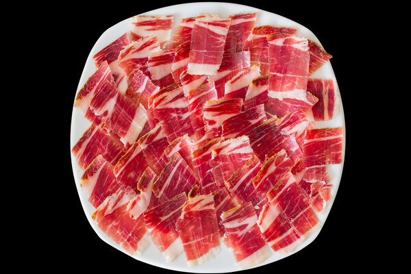 Dry-cured ham slices