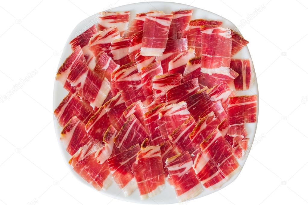Dry-cured ham slices