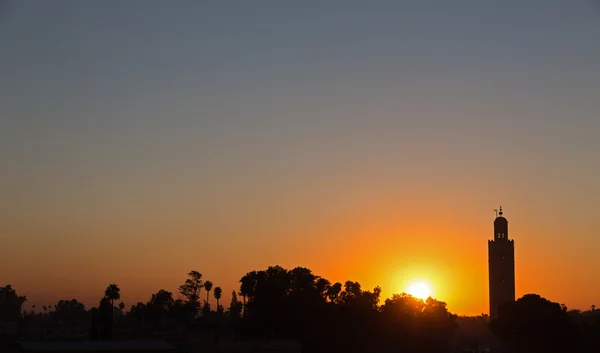 Захід сонця Марракеш — стокове фото