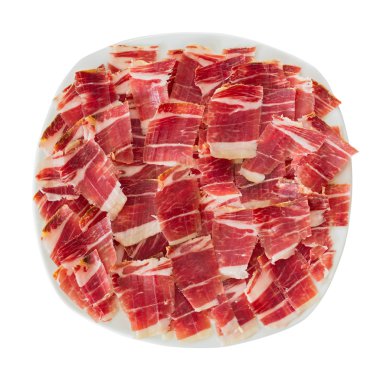 Dry-cured ham slices clipart
