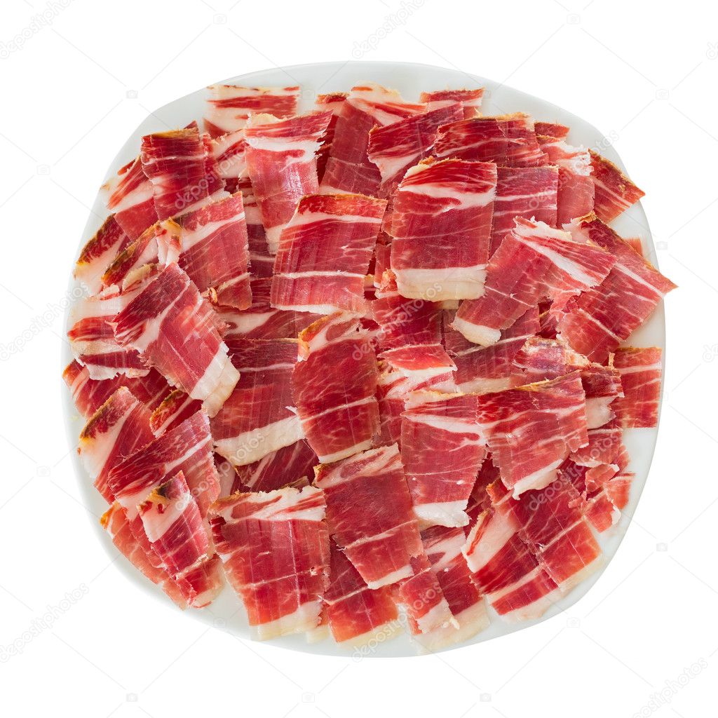 Dry-cured ham slices