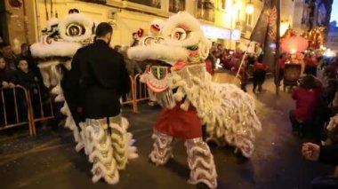 Valencia - 2 Şubat: bazı tanımlanamayan valencia'nın confucio üniversite öğrencileri Çin Yeni Yılı kutlamaları Valencia 2 Şubat 2013 valencia, İspanya katılmak