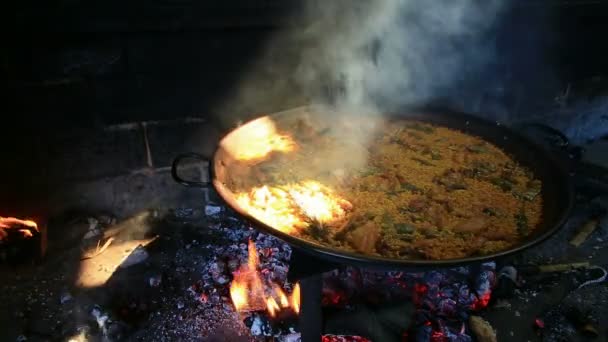 Paella i światło — Wideo stockowe