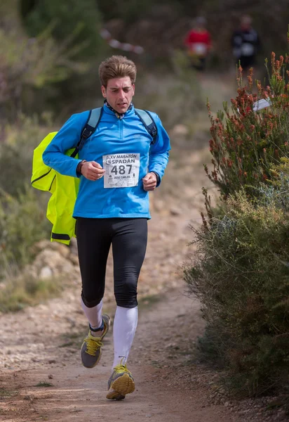 Tırmanma zor maraton dağ yarışı — Stok fotoğraf