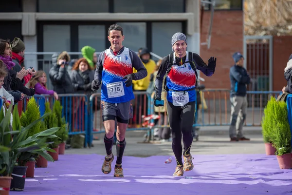 Hard mountain race — Stock Photo, Image