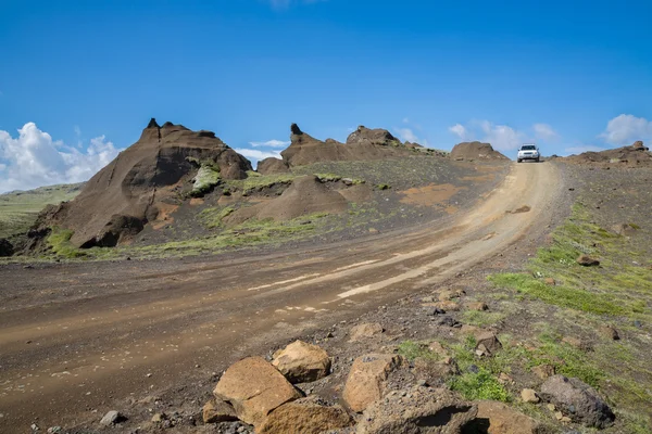 Track through Iceland and 4x4 — Stock Photo, Image