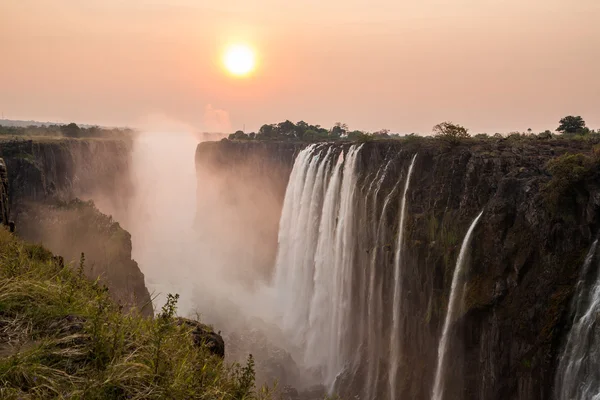 Victoria Falls sunset — Stock Photo, Image